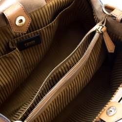 Pre Owned Fendi Caramel Brown Leather Medium 2jours Tote