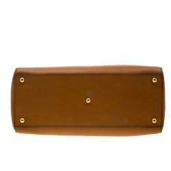 Pre Owned Fendi Caramel Brown Leather Medium 2jours Tote