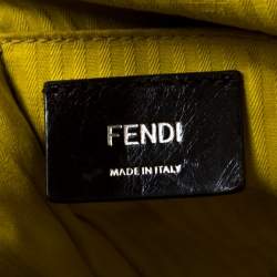 Pre Owned Fendi Yellow Leather Medium 2jours Tote
