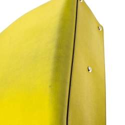 Pre Owned Fendi Yellow Leather Medium 2jours Tote
