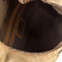 Pre Owned Fendi Beige Zucchino Canvas and Leather Hobo