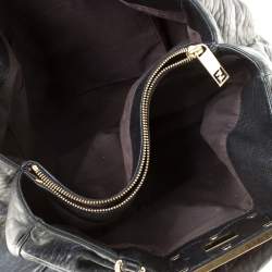 Pre Owned Fendi Black Leather Mia Shoulder Bag
