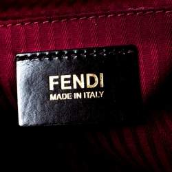 Pre Owned Fendi Burgundy Leather Medium 2Jours Tote