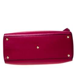 Pre Owned Fendi Burgundy Leather Medium 2Jours Tote