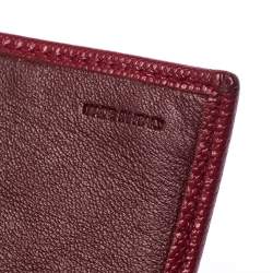 Pre Owned Fendi Red Leather Flap Continental Wallet