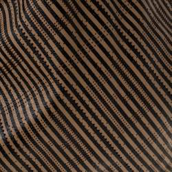 Pre Owned Fendi Brown/Black Stripe Perforated Leather Chef Chain Hobo