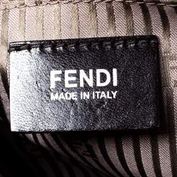 Pre Owned Fendi Dark Beige Leather Medium 2jours Tote