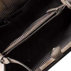Pre Owned Fendi Dark Beige Leather Medium 2jours Tote