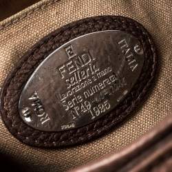  Fendi Bronze Selleria Leather Romano Equestrian Satchel