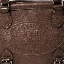  Fendi Bronze Selleria Leather Romano Equestrian Satchel