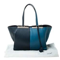 Pre Owned Fendi Bi Color Leather 3 Jours Tote