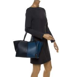 Pre Owned Fendi Bi Color Leather 3 Jours Tote