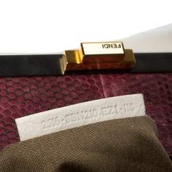 Pre Owned Fendi Off White Leather Large Peekaboo Top Handle Bag