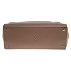 Pre Owned Fendi Beige Leather Medium 2Jours Tote