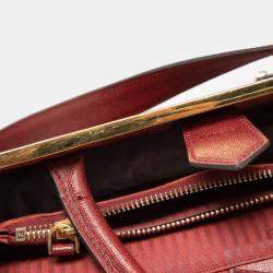 مملوكة مسبقًا Fendi Burgundy Leather Medium 2jours Tote