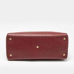 مملوكة مسبقًا Fendi Burgundy Leather Medium 2jours Tote