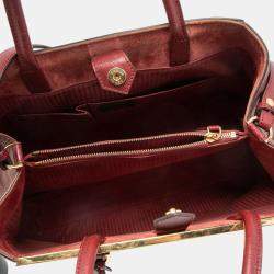 مملوكة مسبقًا Fendi Burgundy Leather Medium 2jours Tote
