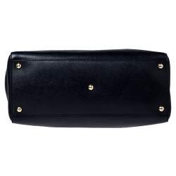 Pre Owned Fendi Black Leather Medium 2Jours Tote