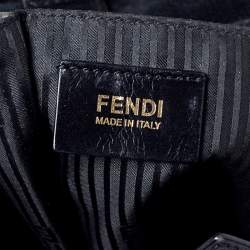 Pre Owned Fendi Black Leather Medium 2Jours Tote