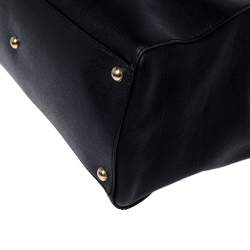Pre Owned Fendi Black Leather Medium 2Jours Tote