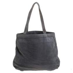 Pre Owned Fendi Grey Nubuck Leather Hobo