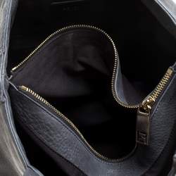 Pre Owned Fendi Grey Nubuck Leather Hobo