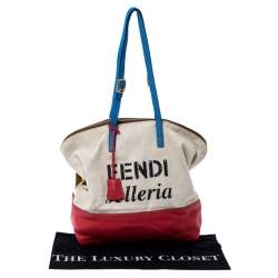 Pre Owned Fendi Multicolor Canvas and Leather 2Bag Colorblock Shoulder Bag