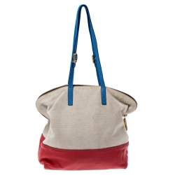 Pre Owned Fendi Multicolor Canvas and Leather 2Bag Colorblock Shoulder Bag