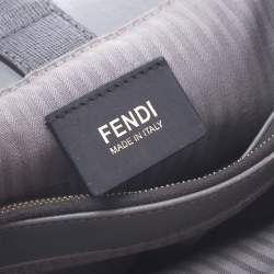 Pre Owned Fendi Grey Leather Mini 2jours Tote