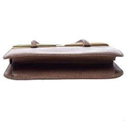 Pre Owned Fendi Multicolor Textured Leather Miss Marple Top Handle Bag