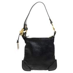 Pre Owned Fendi Black Leather Mini Front Pocket Bag