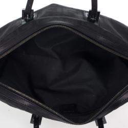 Pre Owned Fendi Black Zucca Canvas East/West Satchel Bag