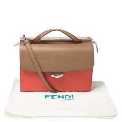 Pre Owned Fendi Tricolor Textured Leather Small Demi Jour Top Handle Bag