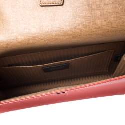 Pre Owned Fendi Tricolor Textured Leather Small Demi Jour Top Handle Bag