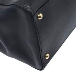 Pre Owned Fendi Black Leather Medium 2Jours Tote