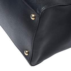 Pre Owned Fendi Black Leather Medium 2Jours Tote