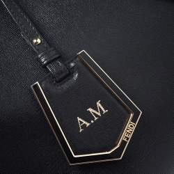 Pre Owned Fendi Black Leather Medium 2Jours Tote