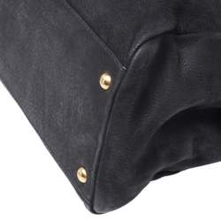 Pre Owned Fendi Black Nubuck Leather Large Peekaboo Top Handle Bag