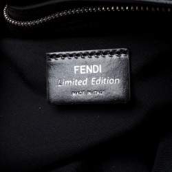 Pre Owned Fendi Yellow/Black Nylon/Leather and Fur Monster Backpack