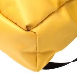 Pre Owned Fendi Yellow/Black Nylon/Leather and Fur Monster Backpack