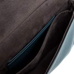 Pre Owned Fendi Multicolor Fox and Snakeskin Trimmed Leather Double Micro Baguette Bag