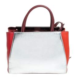 Pre Owned Fendi Multicolor Leather Small Geometric 2jours Tote