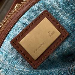 Pre Owned Fendi Beige Leather Large Peekaboo Top Handle Bag