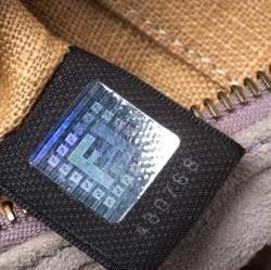 Pre Owned Fendi Lavender Python,Suede and Leather Knot Shoulder Bag