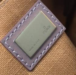 Pre Owned Fendi Lavender Python,Suede and Leather Knot Shoulder Bag