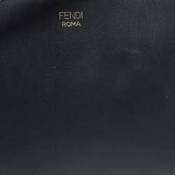 Pre Owned Fendi Black Leather Pochette Crossbody Bag