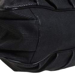 Pre Owned Fendi Black Textured fabric Large Mia Shoulder Bag
