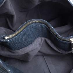 Pre Owned Fendi Black Textured fabric Large Mia Shoulder Bag