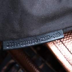 Pre Owned Fendi Brown/Black Zuccha Lame Fabric and Leather Chef Tote