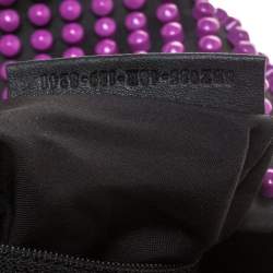 Pre Owned Fendi Black/Purple Nylon Karl Beaded Backpack